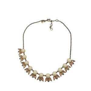 J. CREW Factory Pointed Petals Necklace Classic Jewels Clasp Closure Dressy